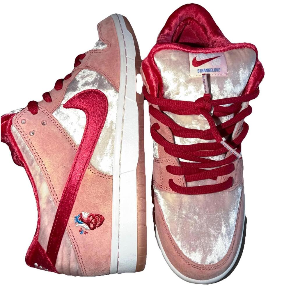 Nike Dunk Low SB StrangeLove Valentines Day Skull Red Pink Mens 13 WornOnce Rare